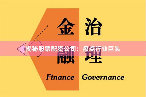 揭秘股票配资公司：盘点行业巨头
