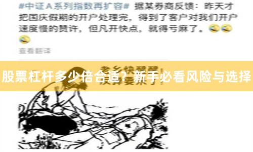 股票杠杆多少倍合适？新手必看风险与选择
